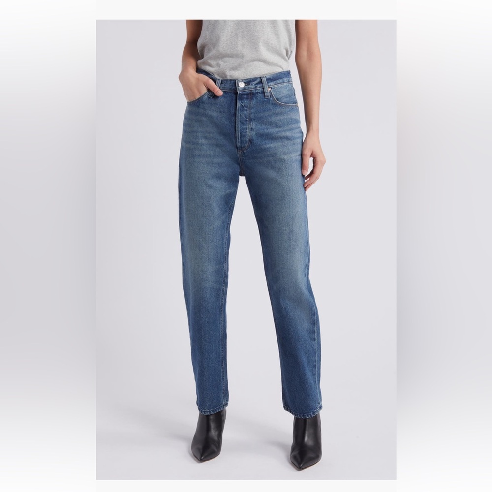NWT PAIGE Sawyer High Rise Straight Leg